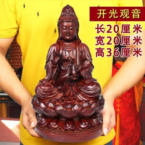 36CM LARGE # Home Family Bless Healthy GOOD LUCK lobby efficacious Talisman Mascot Guanyin Buddha Sculpture FENG SHUI statue