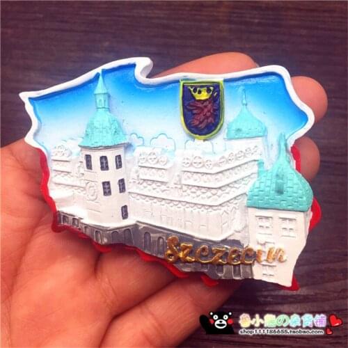 Hand-painted Polska Poland 3D Fridge Magnets World Travel Souvenirs Refrigerator Magnetic Stickers Home Decortion