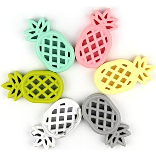 TYRY.HU Flexible Silicone Teether Pineapple Shape Baby Teething Toys Soothe Sore Gums Baby Teether mordedor silicona