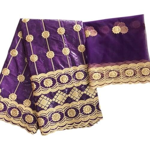 African embroidery fabric cotton brocade bazin riche getzner beaded tulle fabrics african materials wedding party 5+2 yards/lot
