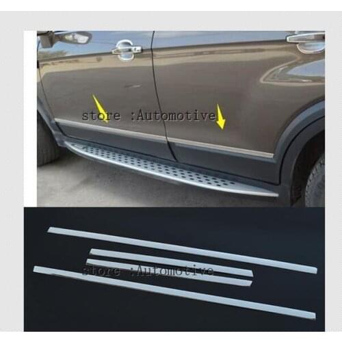 Accessories ! For Chevrolet Holden Captiva 2012 - 2015 Stainless Steel Door Body Molding Bezel Protector Cover Trim
