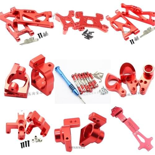Wltoys 144001 1/14 RC Car Spare Parts upgrades metal parts Swing arm Steering cup Block C Pull rod Shock mount Second floor