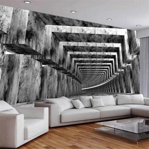 Wellyu Custom large mural painter extended space three-dimensional cement board special-shaped background wallpaper