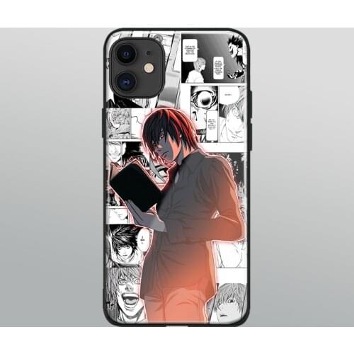 Kira death note anime Tempered Glass Soft Silicone For iPhone SE 6s 7 8 Plus X XR XS 11 Pro Max Phone Case Cover Shell