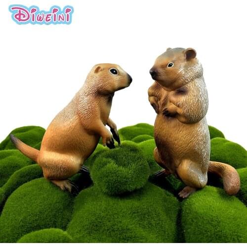 Simulation groundhog forest wild animal model one piece Marmot action figure PVC hot toy Gift For Kids Decoration accessories