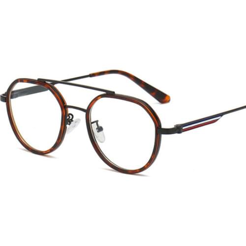 Round Vintage Anti-Blue Light Metal Glasses Frames Men Women Optical Fashion Computer Glasses 50151