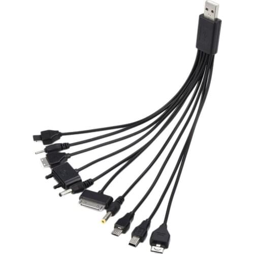 1pc 10 In 1 Multifunctional Charger USB Cables For IPod Motorola Nokia Samsung LG Sony Ericsson Consumer Electronics Data Cables