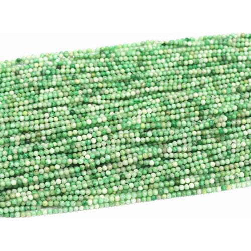 Multi size natural Chinese green jades stone chalcedony 2mm 3mm new DIY jewelry round loose Beads 15" B408
