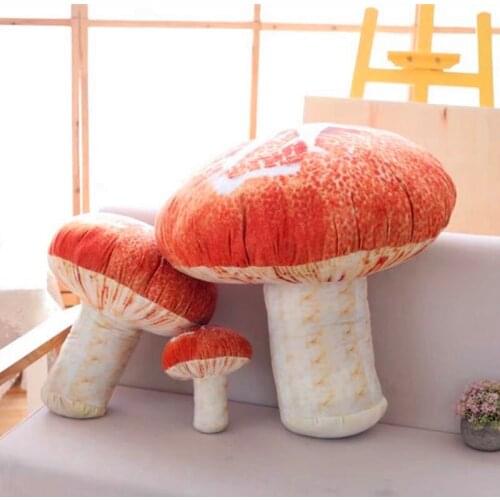Washable Simulated mushroom Creative plant pillow cushion plush fruit vegetables food Anti-stress soft girl Children toy gift