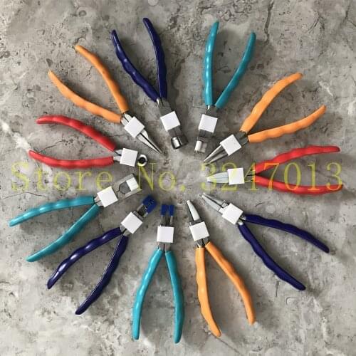 DIY Colorful Handle Jewellery Making Beading Pliers Tools Kit Jewelry Stainless Steel Pliers