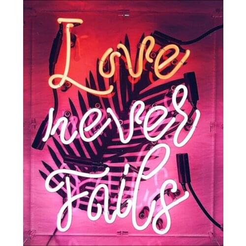 Love never fails Neon Signs neon light neon lights for rooms glass Tube light up sign Iconic Sign Neon lights neon wall signs