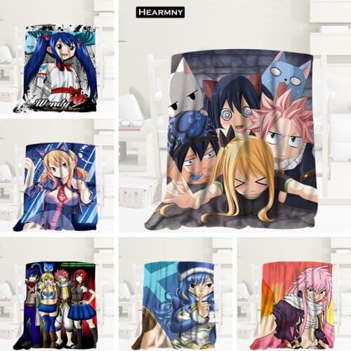 New Arrival Fairy Tail Anime Blankets 3D Printing Soft Blanket Throw On Home/Sofa/Bedding Portable Adult Travel Cover Blanket