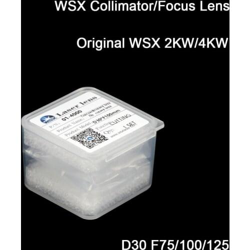 Original WSX Focus Collimating Lens D30 F75 100 125 150mm for WSX Laser Head KC13 KC15 NC30