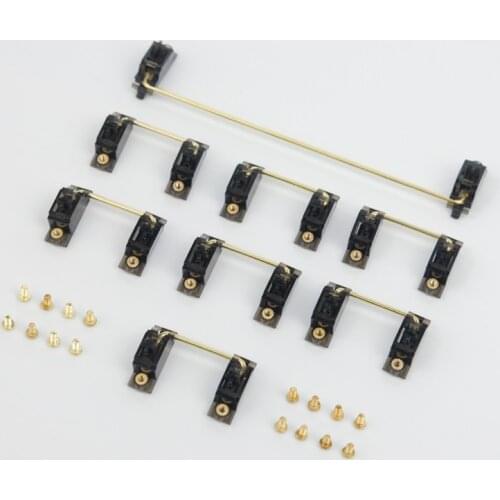 PCB Screw Satellite Transparent Gold-plated Cherry Stabilizers 2U 6.25U For DIY Mechanical Keyboard