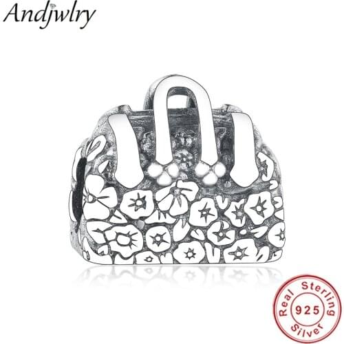 Fit Original Pandora Charms Bracelet 925 Sterling Silver Mary Poppins' Bag Charm Beads DIY Jewelry Women Berlque Gift