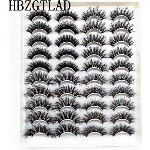 NEW 20 Pairs 3D Faux Mink Eyelashes Natural Thick Long False Eyelashes Dramatic Fake Lashes Makeup Extension Eyelashes maquiagem