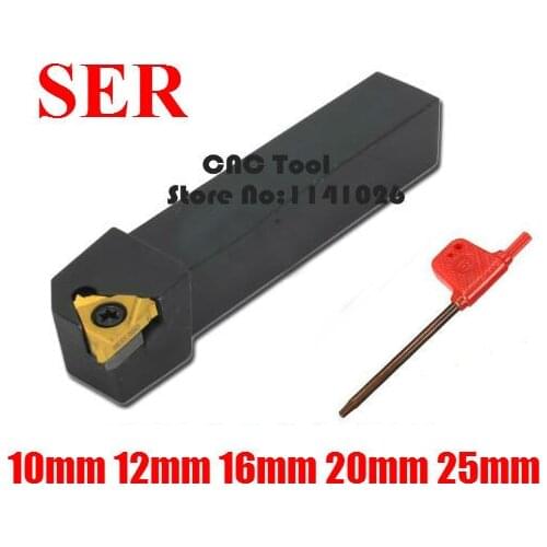 1PCS SER1010H11 SEL1616H16 SER1212H16 SER1616H16 SER2020K16 SER2525M16 CNC External thread Turning tool rod Free shipping