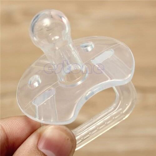 Silicone Baby Child Infant Feed Pacifier Orthodontic Nipple Soother Round Flat