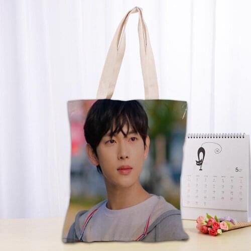 New Run On Yim Si Wan Shopping Bags 30x35cm Tote Bag Reusable Handbag Women Shoulder Cloth Pouch Foldable 0719