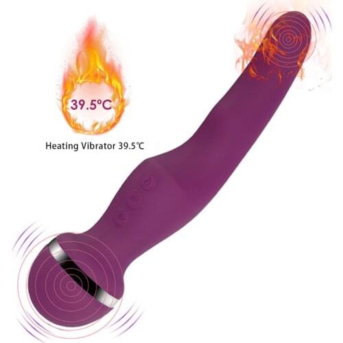Vaginal G Spot Vibrator Body Massager Clit Stimulation Heating AV Magic Wand Vibrator Female Masturbator Adult Sex Toy for Women