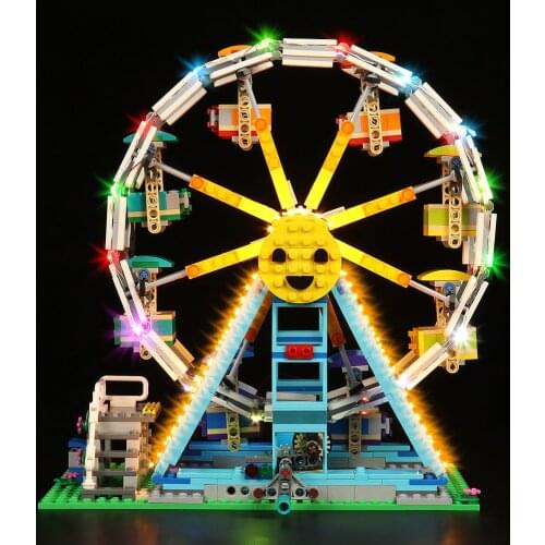 Vonado LED Lighting Set for 31119 Ferris Wheel Amusement Park Toy Light Kit, Not Included the Building Block