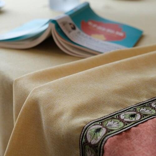 Southeast Asia Thai style cotton and linen cloth art table cloth plain coffee table table cloth rectangular restaurant