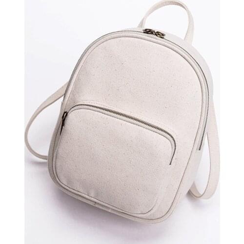 Backpack womens mini Korean tide wild backpack casual ins canvas girls school bag