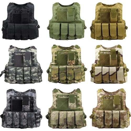 Airsoft Military Tactical Vest Molle Combat Assault Steel Wire Vests Outdoor Paintball Multicam Camo Clothing Hunting Vest Gear