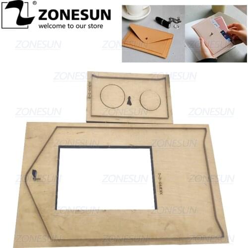 ZONESUN C7 Bank Credit Card Holder Custom Leather Cutting Die Handicraft Punching Tool DIY Paper Clicker Die Wooden Template