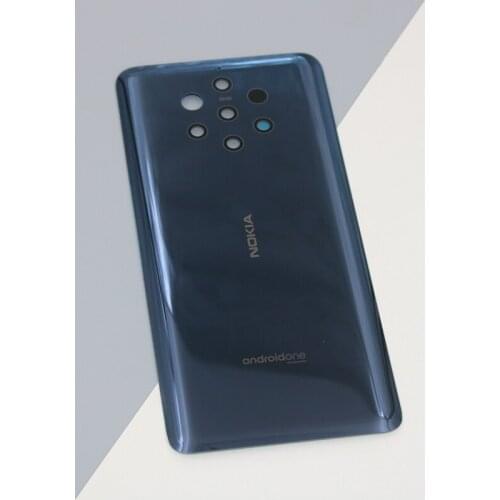 100% Original New Glass Panel Back Battery Cover Housing Door Rear Case For Nokia 9 PureView TA-1094 TA-1087 With Logo Adhesive