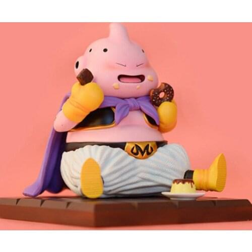 13CM Hot Sell Anime Figure Kawaii DRO Majin Buu Cake PVC Action Figure Collectible Model Toy Figure