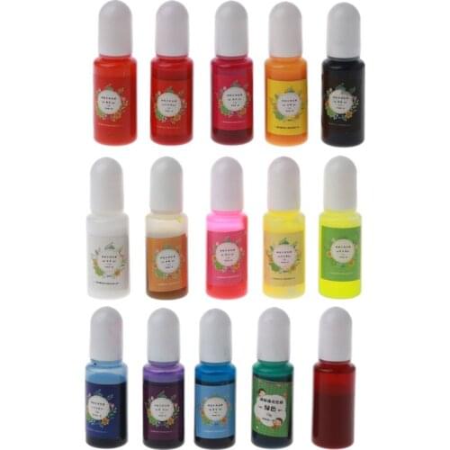 15 Colors Epoxy Pigment Translucent Liquid Resin Colorant Epoxy Resin Dye Mix Color Liquid Dye Resin Jewelry Making