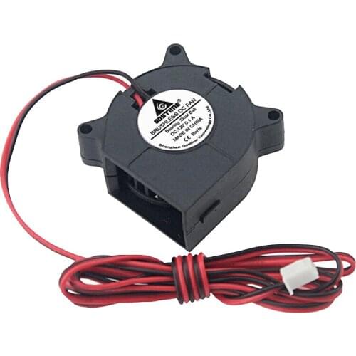 2pcs Gdstime 3D Printer Fan 40mm 4020 Turbo Blower 12V Ball Bearing Cooling Fan 1m Cable 40mm x 40mm x 20mm for 3D Printer Parts