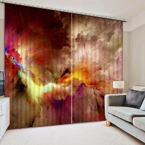 3D Curtain Photo Customize Size Colored Clouds Curtain Bedroom Living Room Office Cortinas Breakdown Bathroom Shower