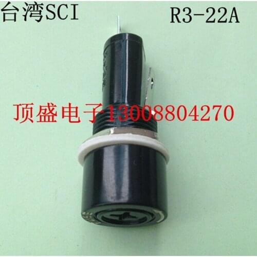 5Pcs R3-22A 6*30 Cross fuse holder 10A250V opening 15MM fuse holder UL certification Taiwan SCI