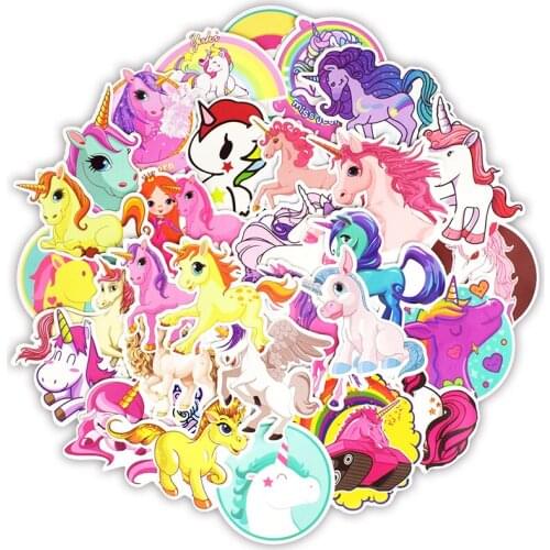 50 pcs/pack Unicorn Graffiti Stickers Vehiclewrap Artistic Stickers for Moto Car Suitcase Notebook Skateboard Stickers