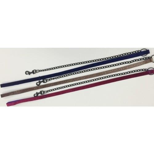 500 pcs/lot Dog Leash leather Safety Training Protect Dog in Traffic pet traction rope anti-bite metal pet dog metal Chain