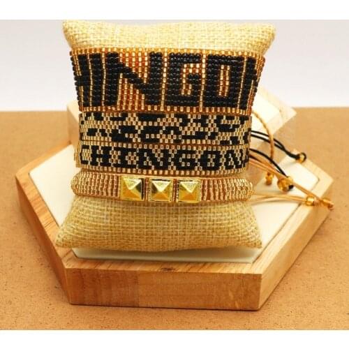 ZHONGVI Miyuki Friendship Bracelets Gift For Girl Pulseras 2021 Boho Letter Bracelet For Women Trendy Bead Jewelry Free Shipping