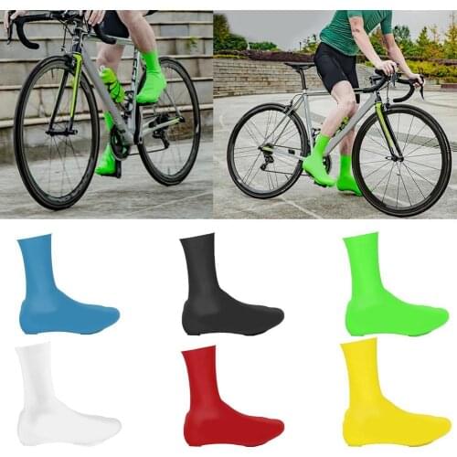New 1 Pair Waterproof Warm Silicone Cycling Lock Shoes Covers Sport Mans MTB Bike Shoes Covers Bicycle Overshoes Protector