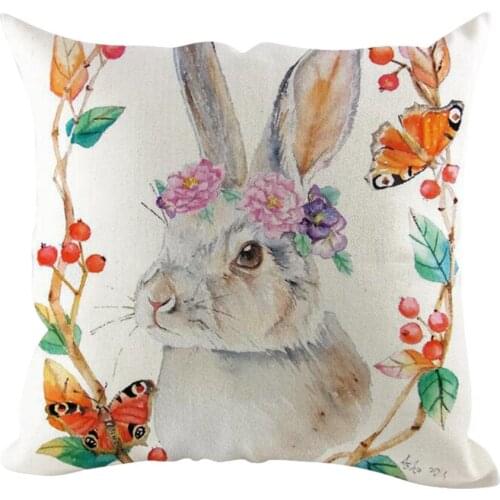 Pillow Case Linen Pillowcase Pillowcases Sofa Durable High Quality Easter Decoration Items 45x45cm Cushion Cover