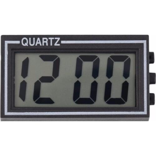 Black Plastic Small Size Digital LCD Table Car Dashboard Desk Date Time Calendar Small Clock With Calendar Function