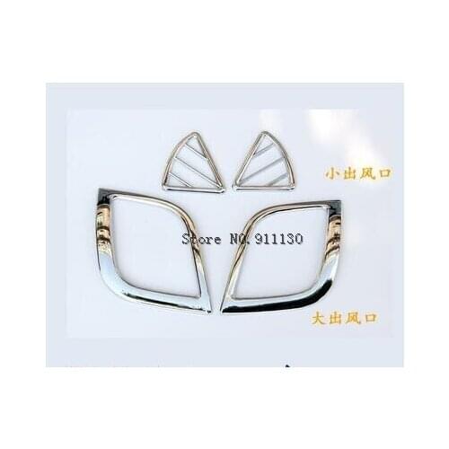 For Hyundai Solaris Verna Car trim accessories interior outlet decoration ring ABS chrome 4pcs per set