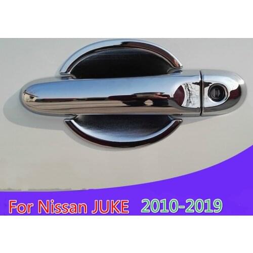 For Nissan JUKE 2010-2019 Luxurious Chrome Door Handle Covers Infiniti Esq 2011 2012 2013 2014 Accessories Stickers Car Styling