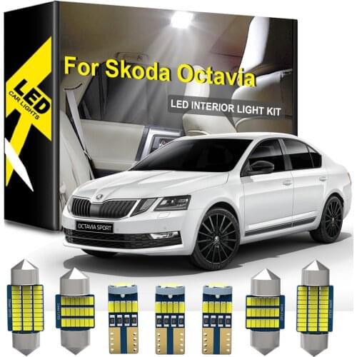 Perfect white Canbus LED Lamp Interior Dome Map Lights Bulb Kit For Skoda For Octavia 1 2 3 MK1 MK2 MK3 Sedan Combi (1996-2018)