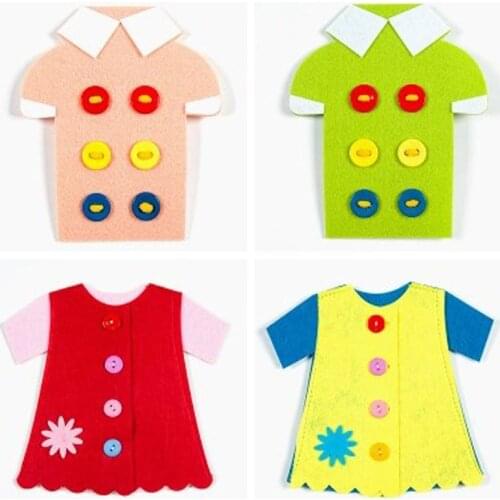 Pretty New 4 Designs T-shirt & Jacket Kids Early Learning Felt Fabric Children handmade Nonwoven Decoration DIY Felt Fabric