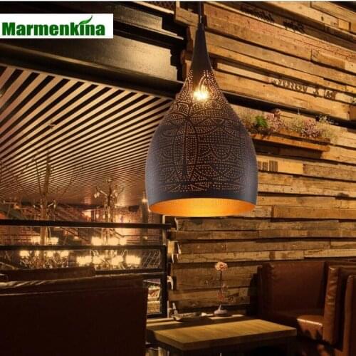 Creative iron hollow carved pendant lamp living room bedroom cafe lights.E27,AC:110-240V