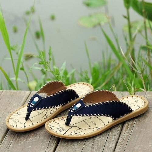 Summer slipers hombre for men man estar pantufla flip mens zapatillas en mens sole 45 sports slippers-men shoes leather fashion