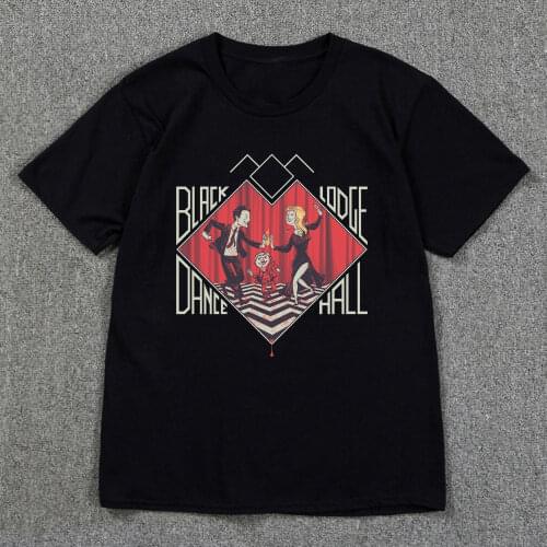 Twin Peaks 100% Cotton O-neck Custom Printed T-Shirt Men T Shirt Tops Tees Printed