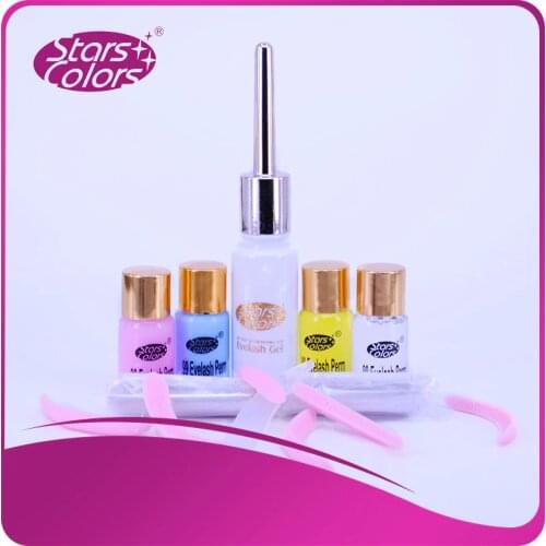 5 sets/lot Professional Wholesale Price Salon beauty perm lotion for eyelash extension perming kit with Perm Rods Glue
