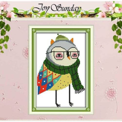 Mr. Owl patterns counted Cross Stitch 11CT 14CT Cross Stitch Set Wholesale DIY Animals Cross-stitch Kit Embroidery Needlework